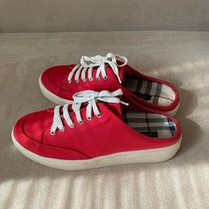 Burberry slip on lace up sneakers